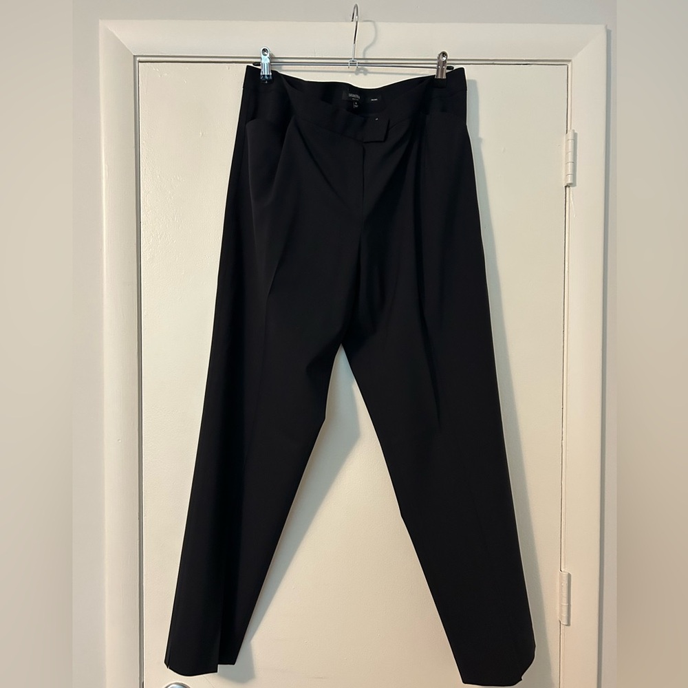 Lafayette 148 New York Women's Irving Stretch Wool Pants Dark Blue - Picture 2 of 5